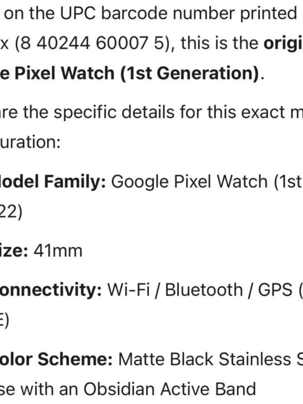 NEW Google Pixel Watch (1st Gen)